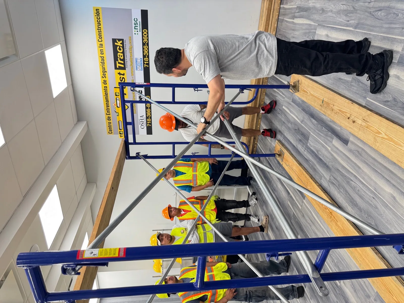 Students completing OSHA safety certification training